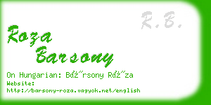 roza barsony business card